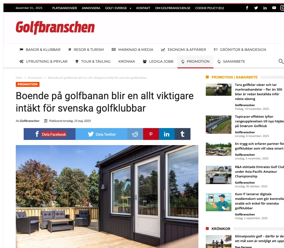 BOENDE vid golfbanan