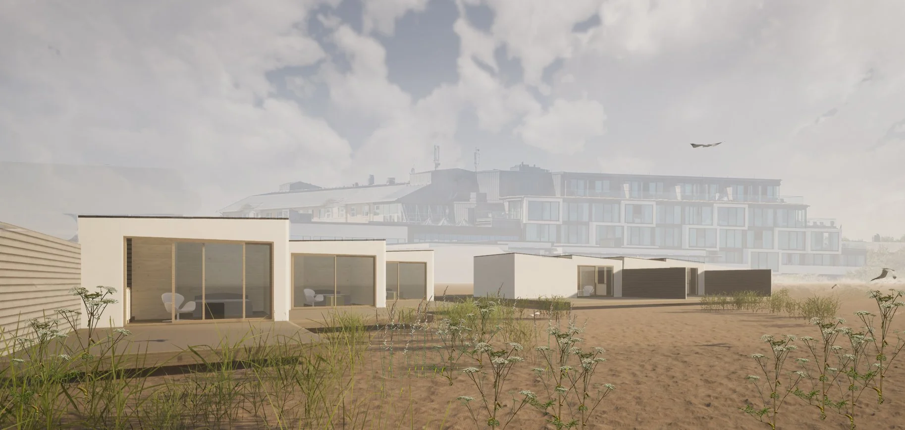 Moderna golfhus exteriör