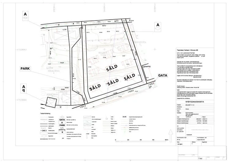 Situationsplan för tomten i Kiruna